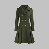 Dami | Women's Classy Long-Sleeve Coat with Double Button Front