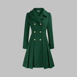 Dami | Women's Classy Long-Sleeve Coat with Double Button Front