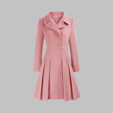 Dami | Women's Classy Long-Sleeve Coat with Double Button Front