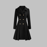 Dami | Women's Classy Long-Sleeve Coat with Double Button Front
