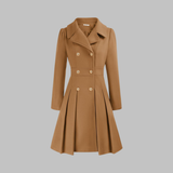 Dami | Women's Classy Long-Sleeve Coat with Double Button Front