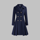 Dami | Women's Classy Long-Sleeve Coat with Double Button Front