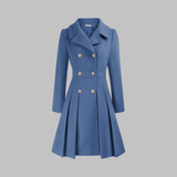 Dami | Women's Classy Long-Sleeve Coat with Double Button Front