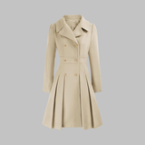 Dami | Women's Classy Long-Sleeve Coat with Double Button Front