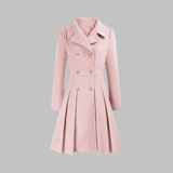 Dami | Women's Classy Long-Sleeve Coat with Double Button Front