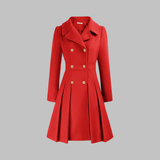 Dami | Women's Classy Long-Sleeve Coat with Double Button Front