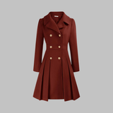 Dami | Women's Classy Long-Sleeve Coat with Double Button Front