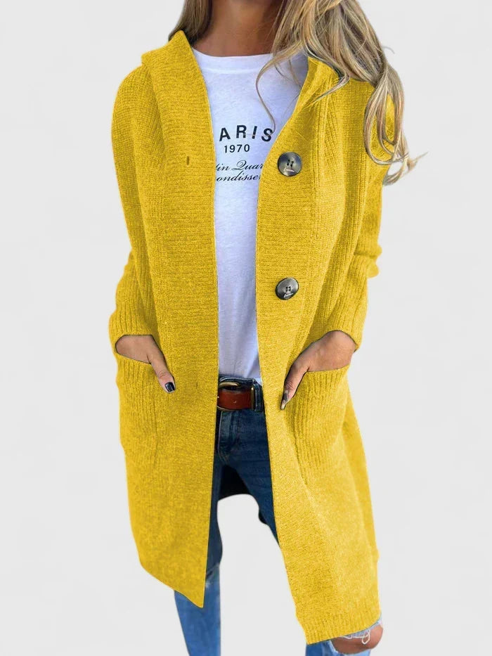 Giulyanrah | Women's Longline Button Cardigan with Deep Front Pockets