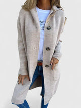 Giulyanrah | Women's Longline Button Cardigan with Deep Front Pockets