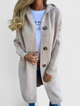 Giulyanrah | Women's Longline Button Cardigan with Deep Front Pockets