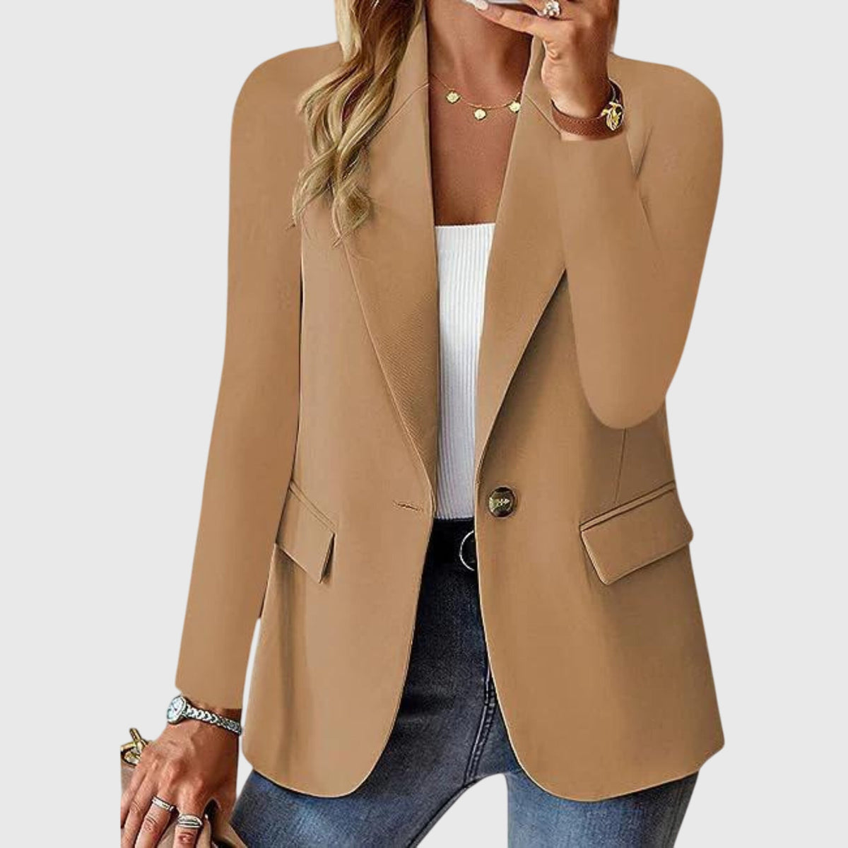 Harper | Women's Structured Formal Blazer in Lightweight Wrinkle-Resistant Fabric